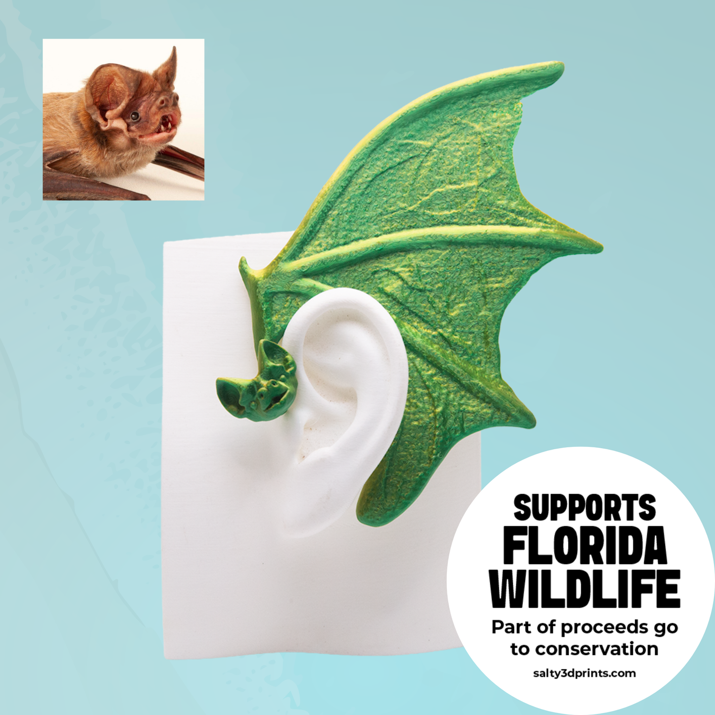 Bat Ear Cuffs (Set of 2): Fantasy Cosplay Jewelry, No Piercing, Holiday Exclusive