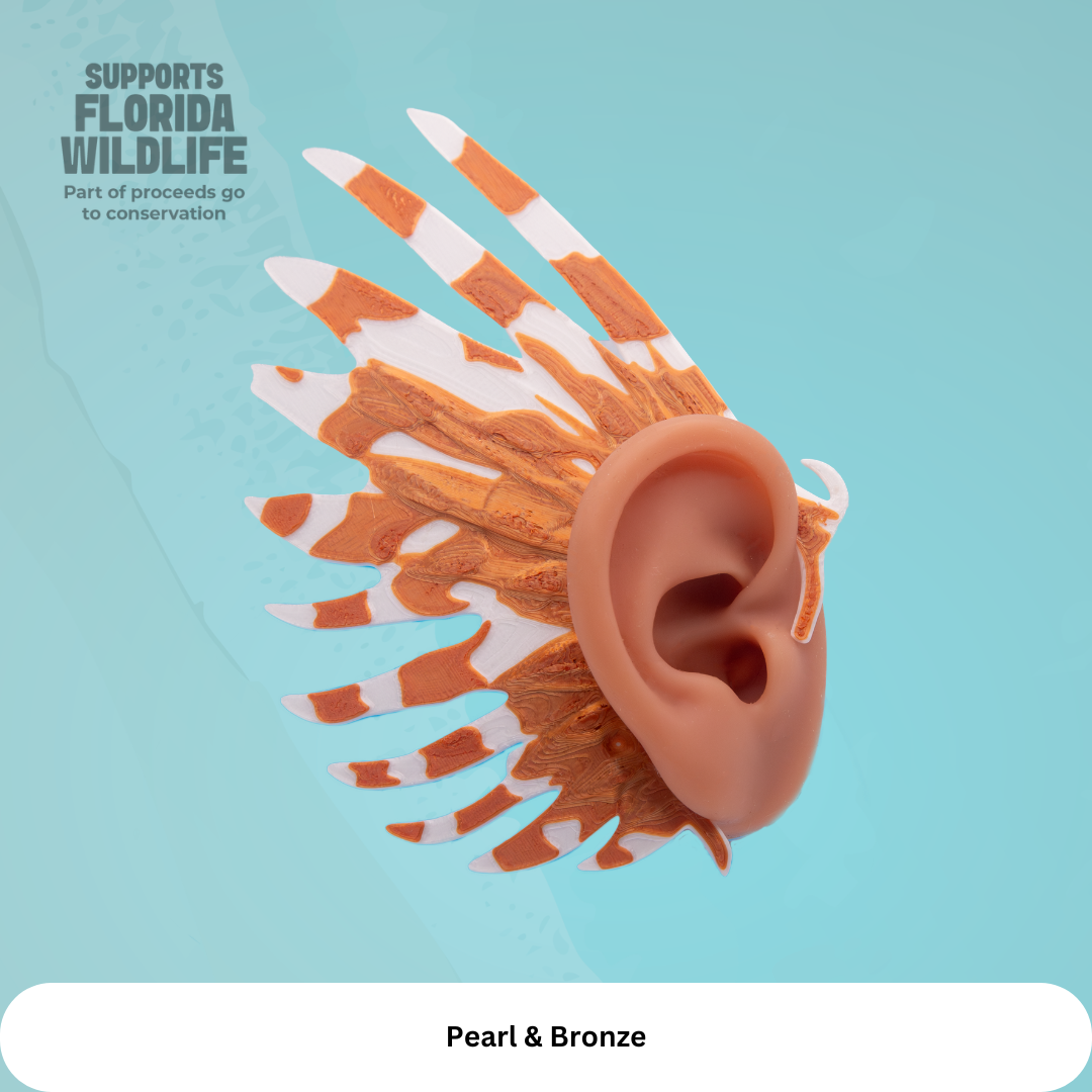 Lionfish Ear Cuffs (Set of 2): Fantasy Cosplay Jewelry, No Piercing, Supports Wildlife