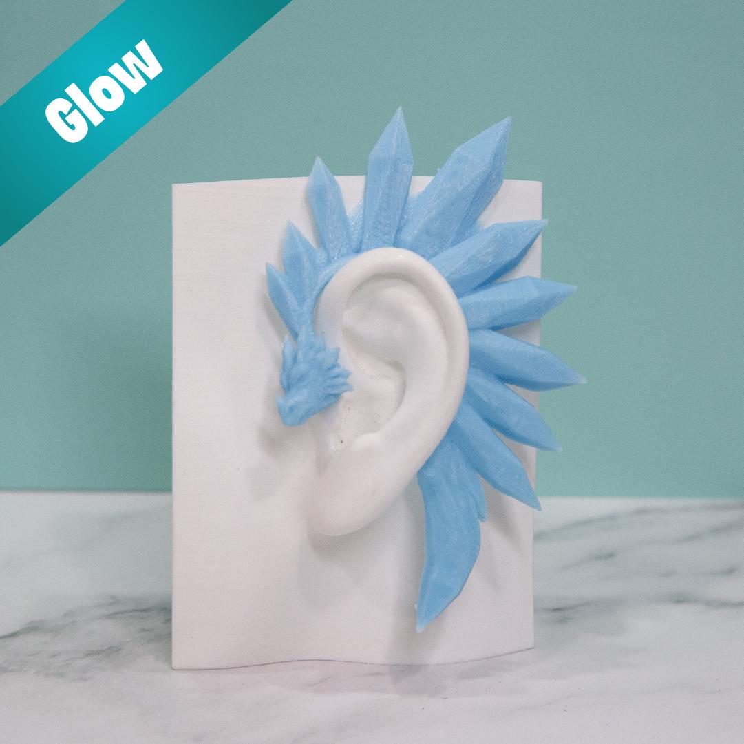 Crystal Dragon Ear Cuffs: Fantasy Cosplay Jewelry, No Piercing