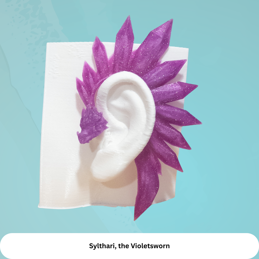 Crystal Dragon Ear Cuffs: Fantasy Cosplay Jewelry, No Piercing