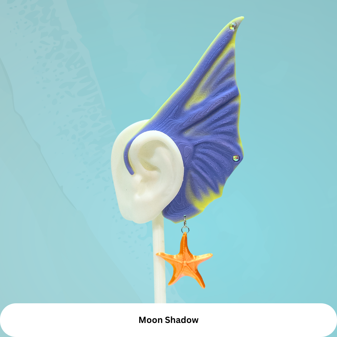Mermaid Ear Cuffs: Starfish Charm, No Piercing Fantasy Jewelry