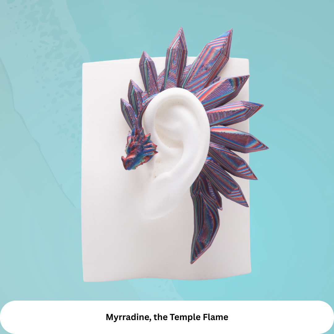Crystal Dragon Ear Cuffs: Fantasy Cosplay Jewelry, No Piercing