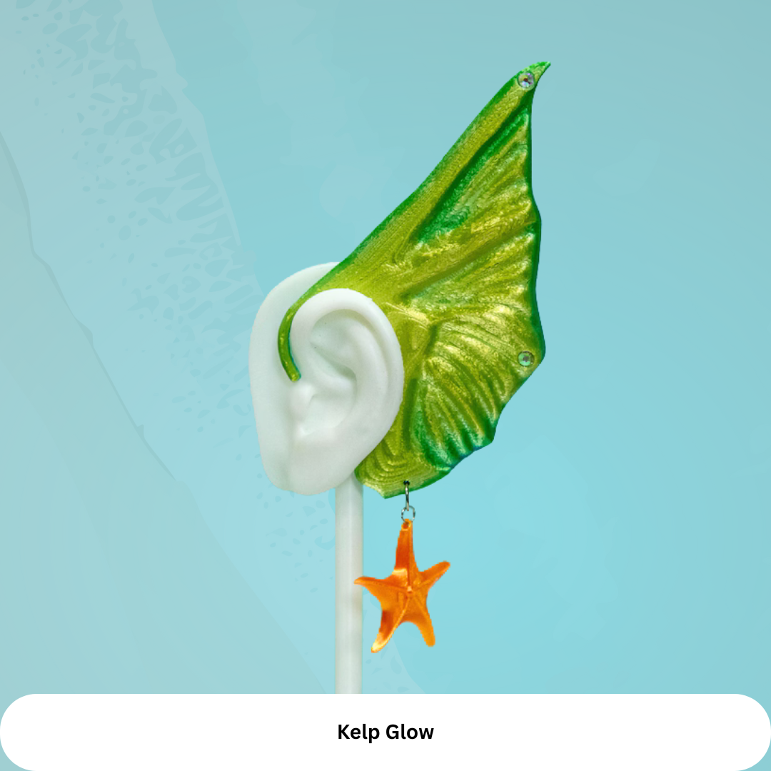Mermaid Ear Cuffs: Starfish Charm, No Piercing Fantasy Jewelry