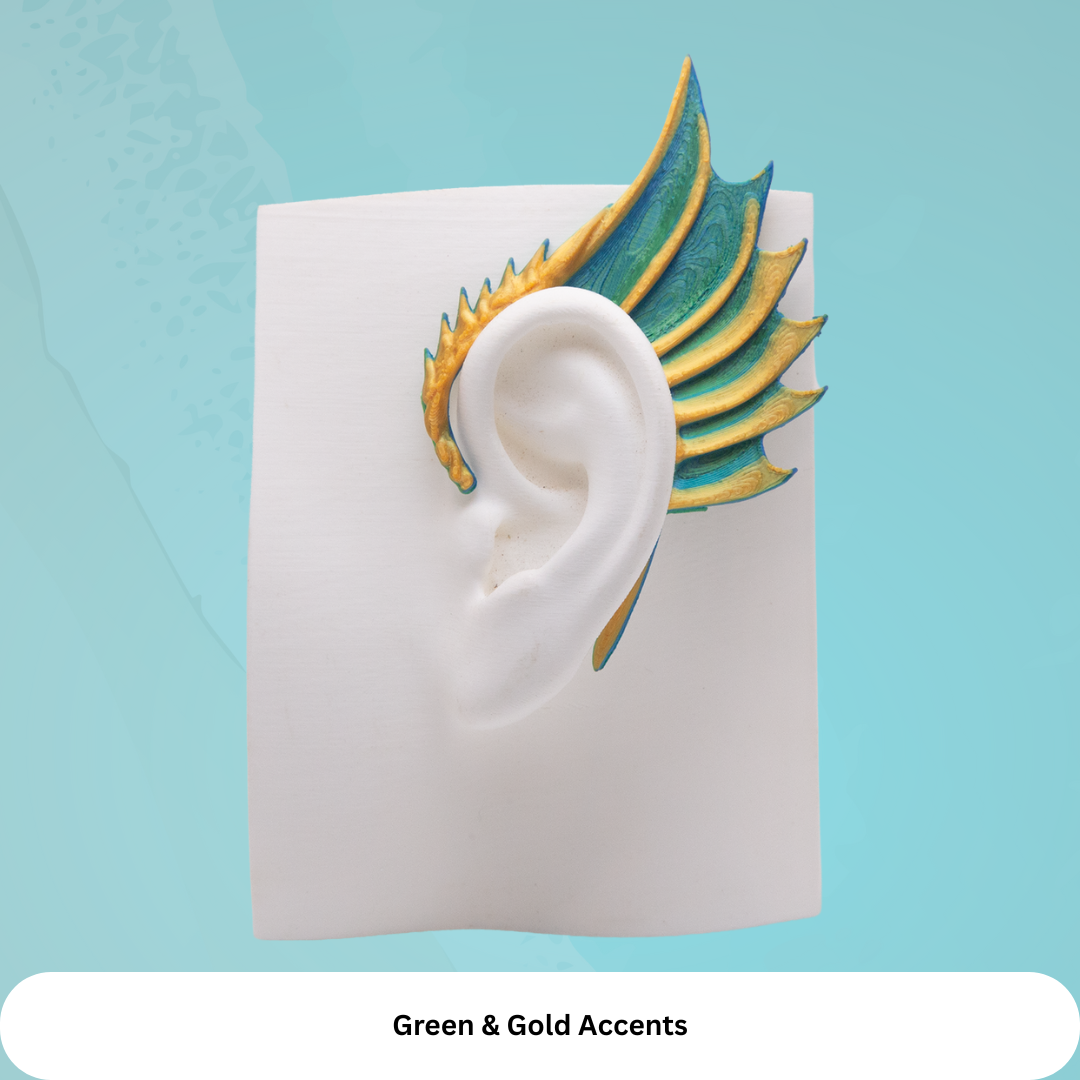 Dragon Ear Cuffs (Set of 2): Lightweight Cosplay Jewelry, Kid-Friendly