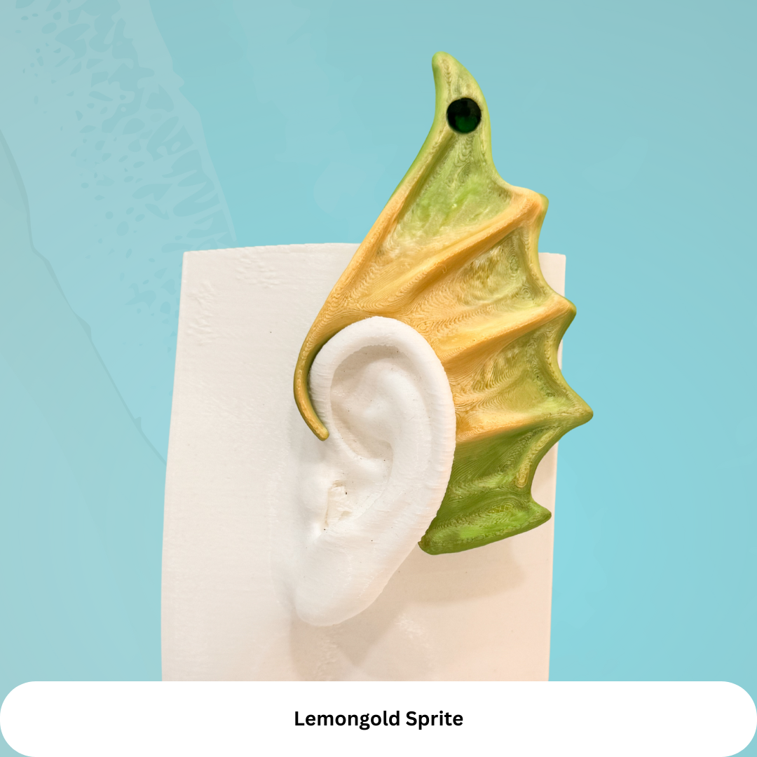 Fae-Fin Ear Cuffs (Set of 2): 3D Printed Mermaid Fae Jewelry