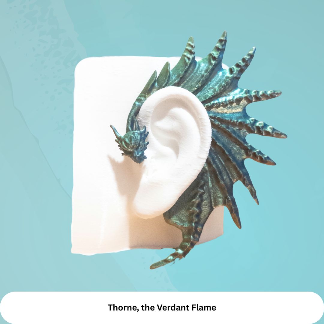Dragon Ear Cuffs (Set of 2): Fantasy Cosplay Jewelry, No Piercing