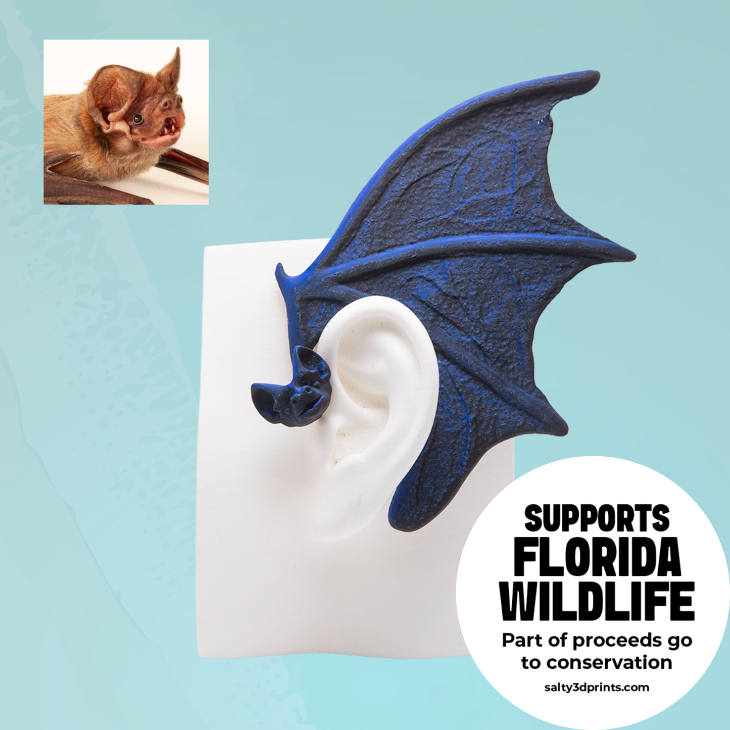 Bat Ear Cuffs (Set of 2): Fantasy Cosplay Jewelry, No Piercing, Holiday Exclusive