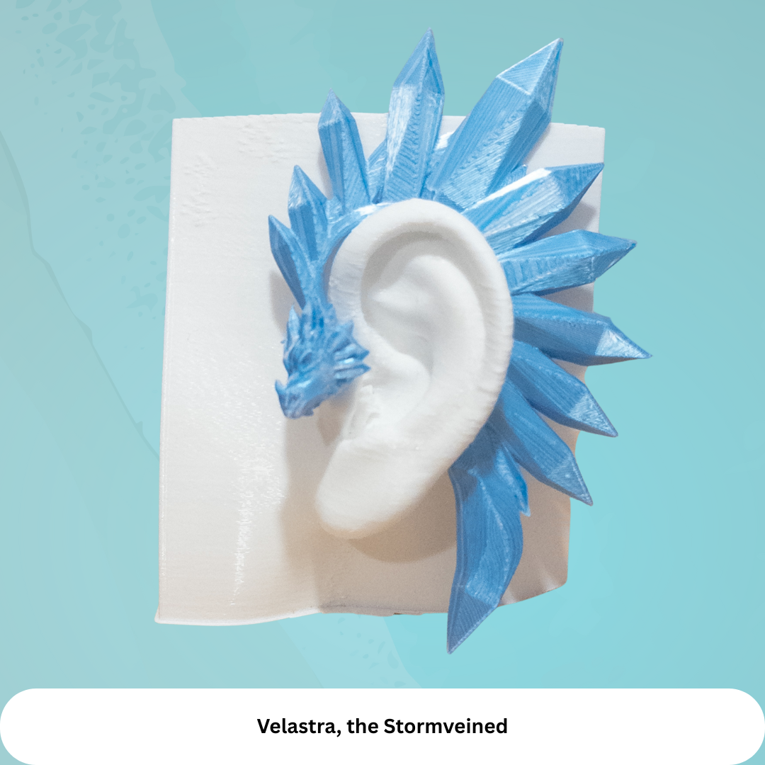 Crystal Dragon Ear Cuffs: Fantasy Cosplay Jewelry, No Piercing