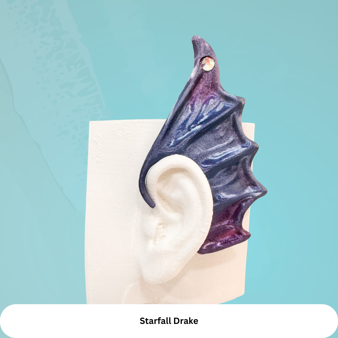 Fae-Fin Ear Cuffs (Set of 2): 3D Printed Mermaid Fae Jewelry