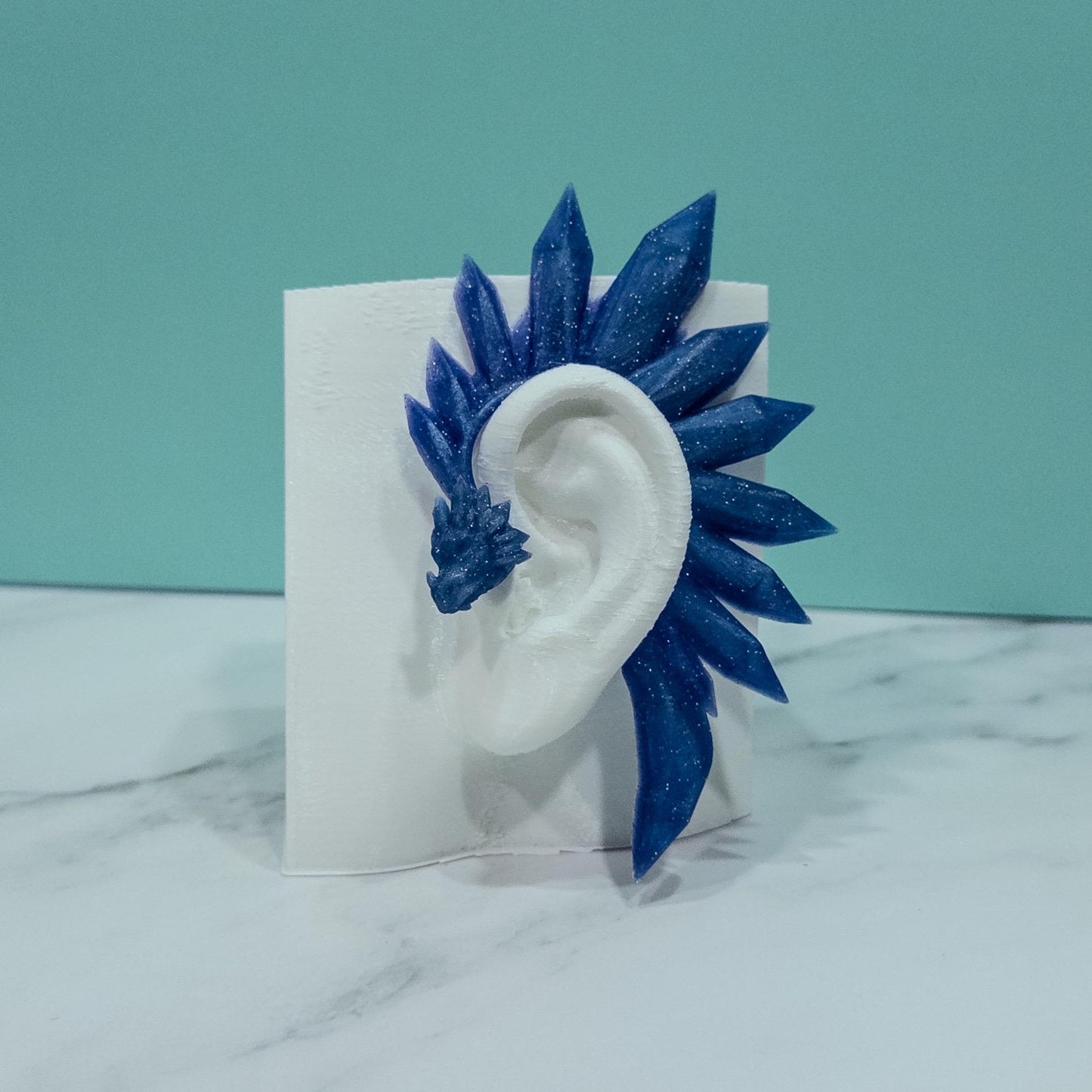 Crystal Dragon Ear Cuffs: Fantasy Cosplay Jewelry, No Piercing