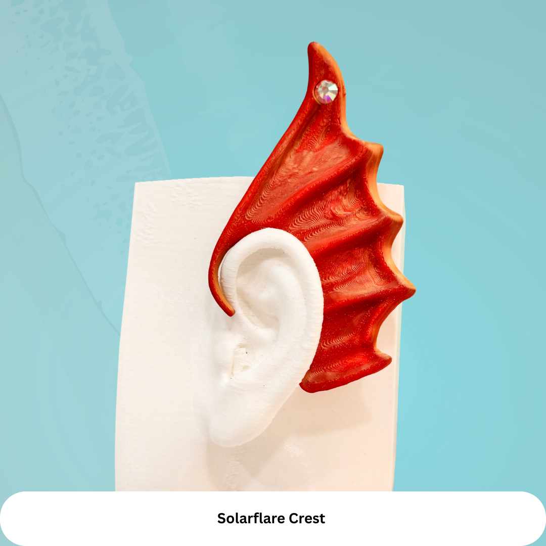 Fae-Fin Ear Cuffs (Set of 2): 3D Printed Mermaid Fae Jewelry