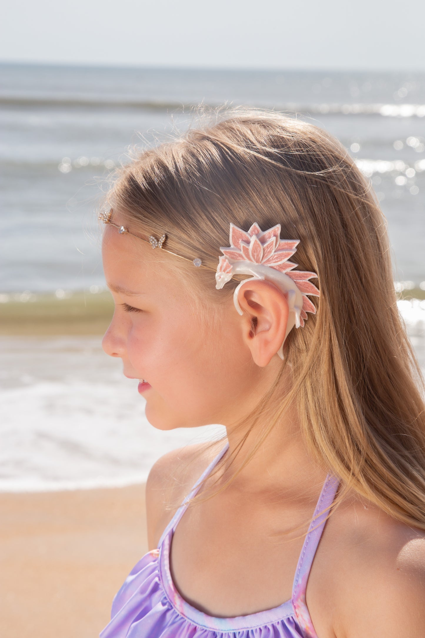 Lotus Dragons: Fantasy Cosplay Jewelry, No Piercing