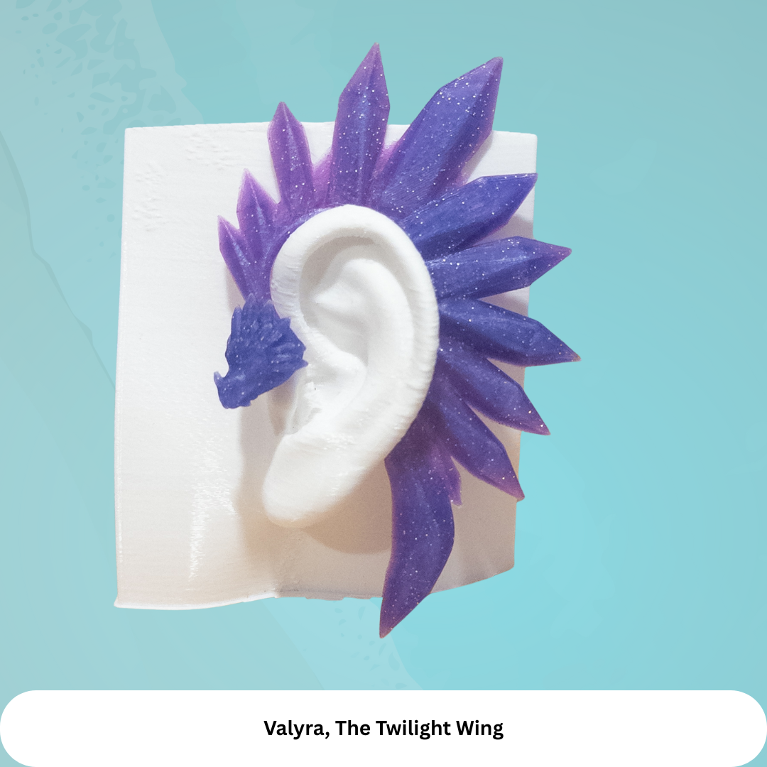 Crystal Dragon Ear Cuffs: Fantasy Cosplay Jewelry, No Piercing