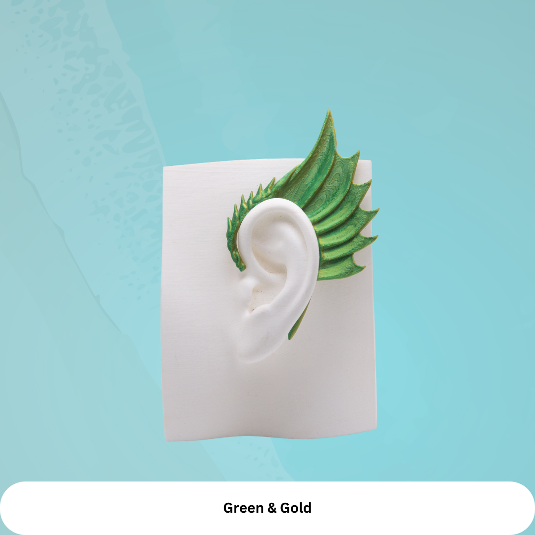 Dragon Ear Cuffs (Set of 2): Lightweight Cosplay Jewelry, Kid-Friendly