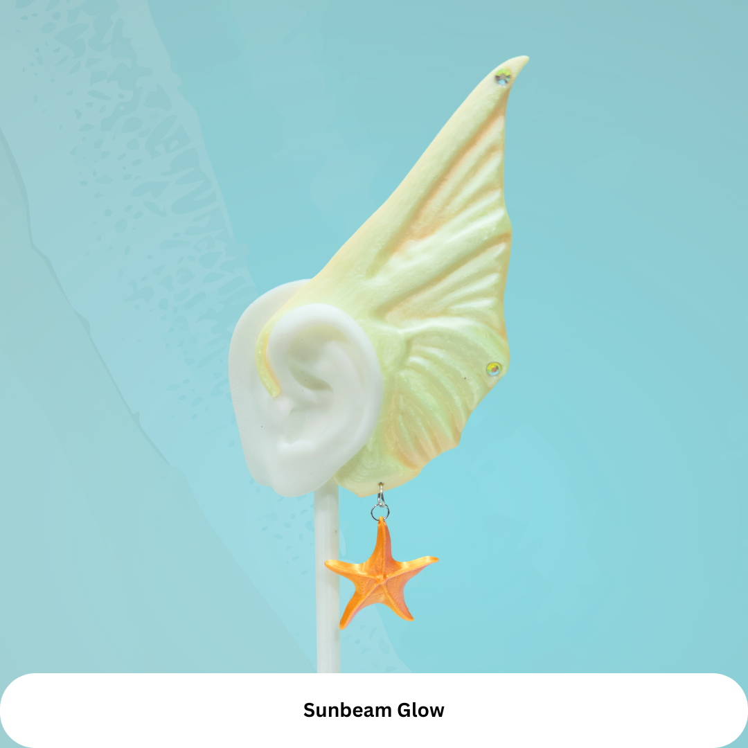 Mermaid Ear Cuffs: Starfish Charm, No Piercing Fantasy Jewelry