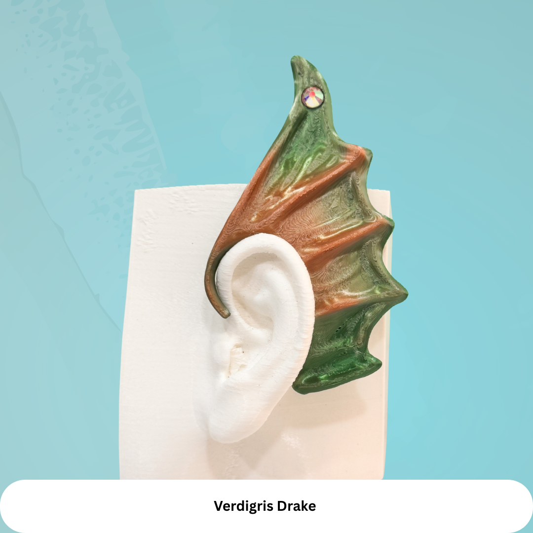 Fae-Fin Ear Cuffs (Set of 2): 3D Printed Mermaid Fae Jewelry