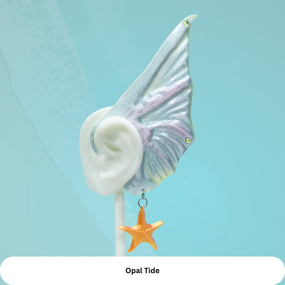 Mermaid Ear Cuffs: Starfish Charm, No Piercing Fantasy Jewelry