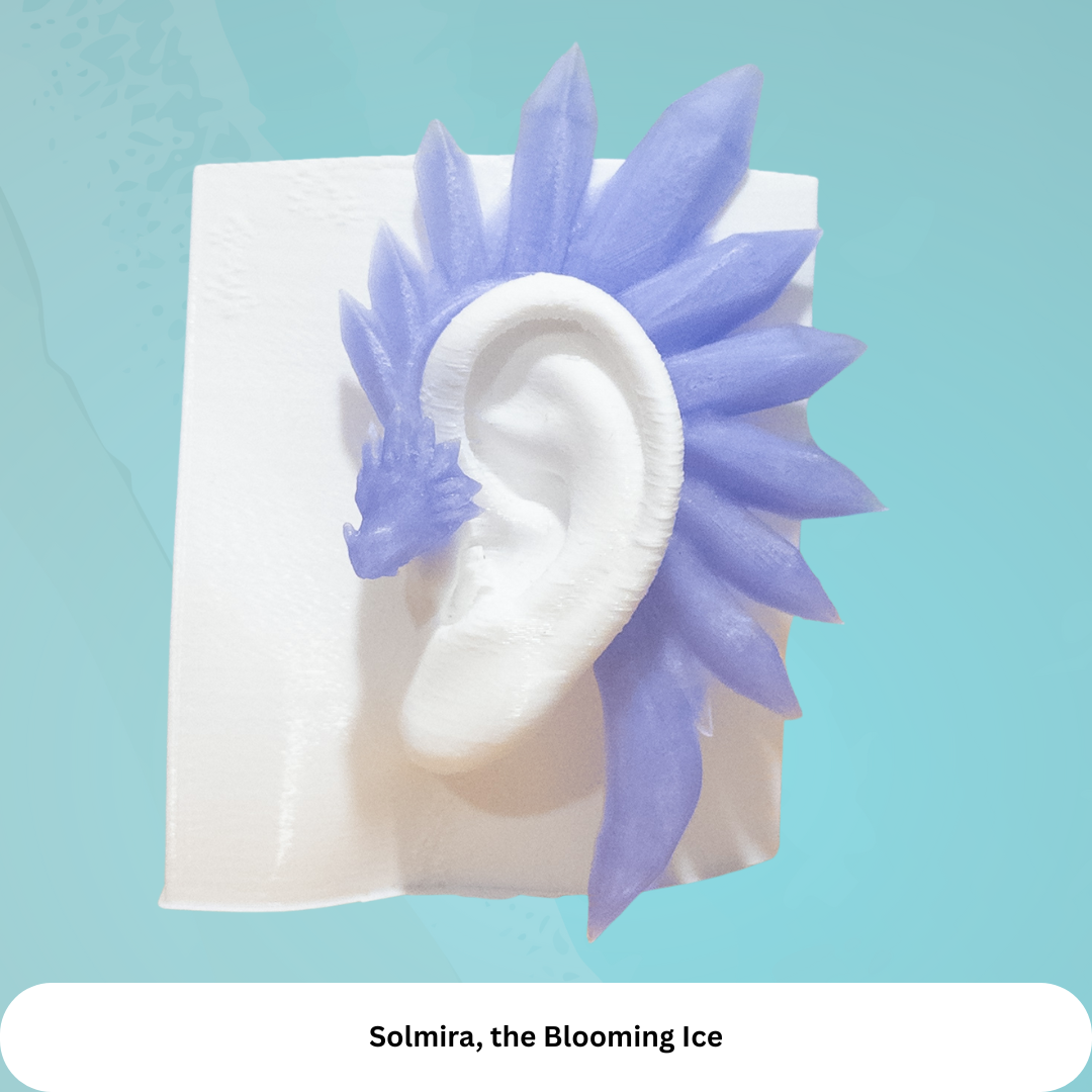 Crystal Dragon Ear Cuffs: Fantasy Cosplay Jewelry, No Piercing