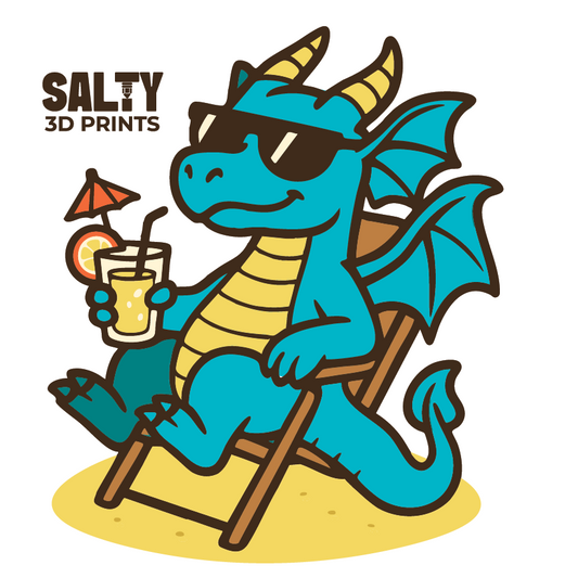 Salty Summer Dragon – Vinyl Sticker 4.0"