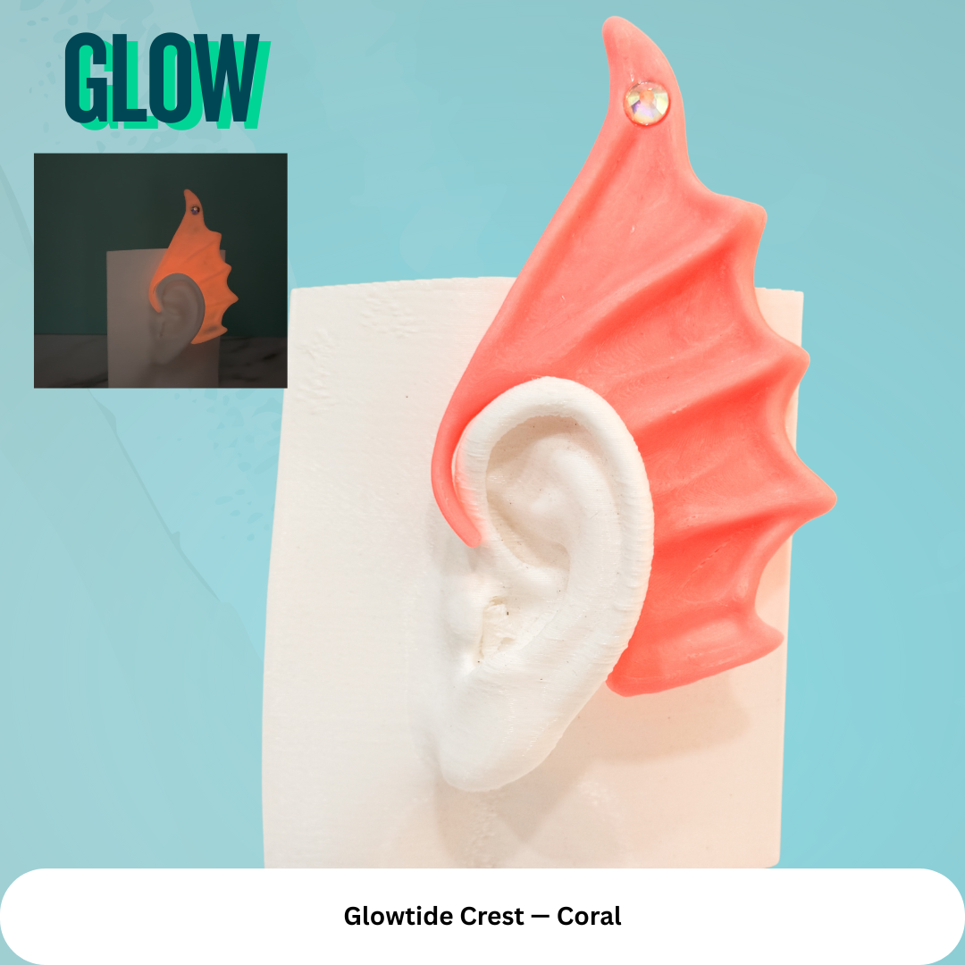 Fae-Fin Ear Cuffs (Set of 2): 3D Printed Mermaid Fae Jewelry