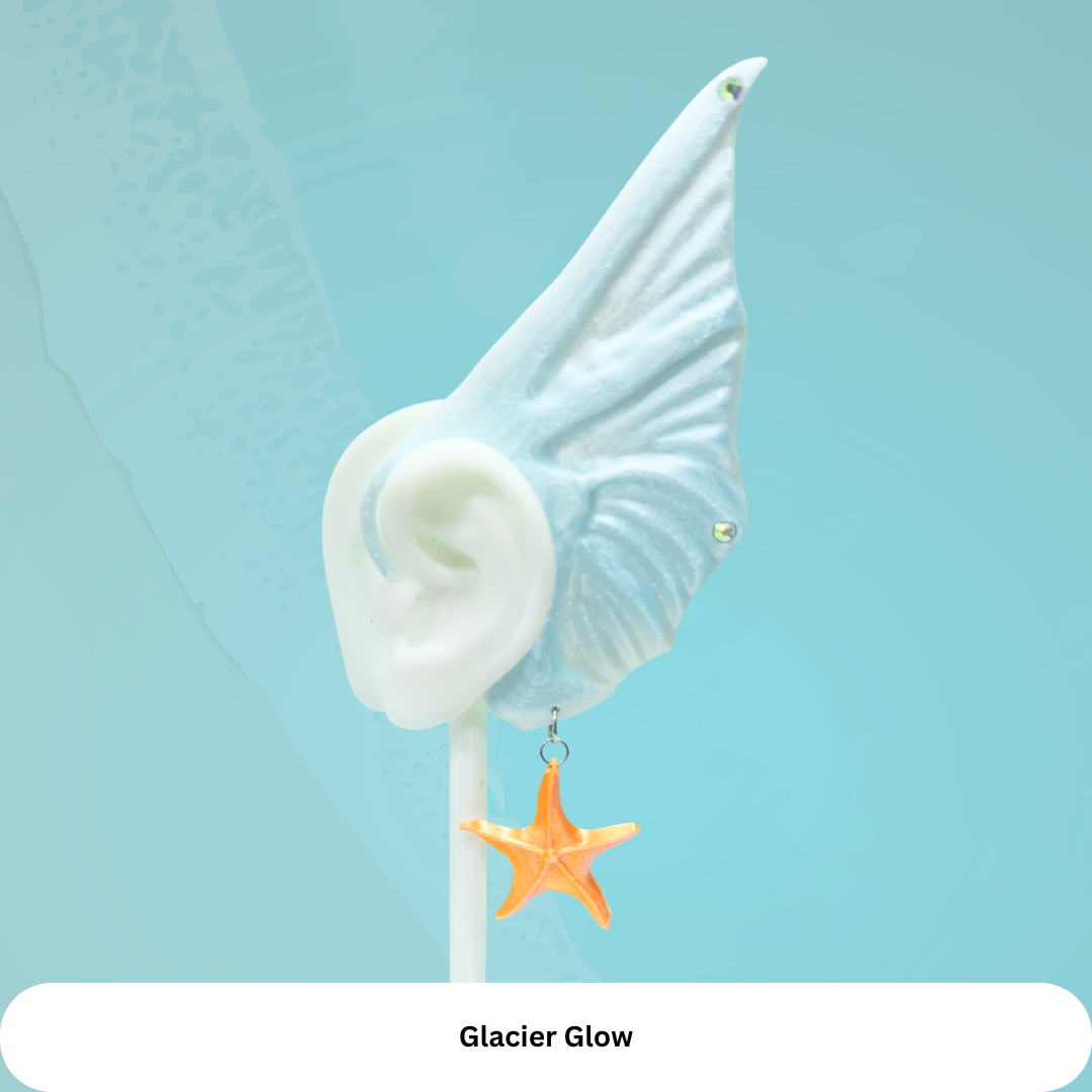 Mermaid Ear Cuffs: Starfish Charm, No Piercing Fantasy Jewelry
