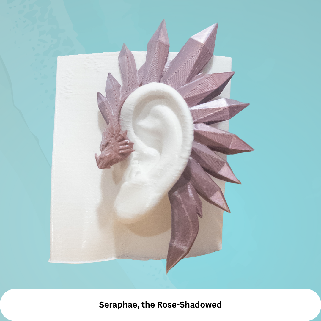 Crystal Dragon Ear Cuffs: Fantasy Cosplay Jewelry, No Piercing