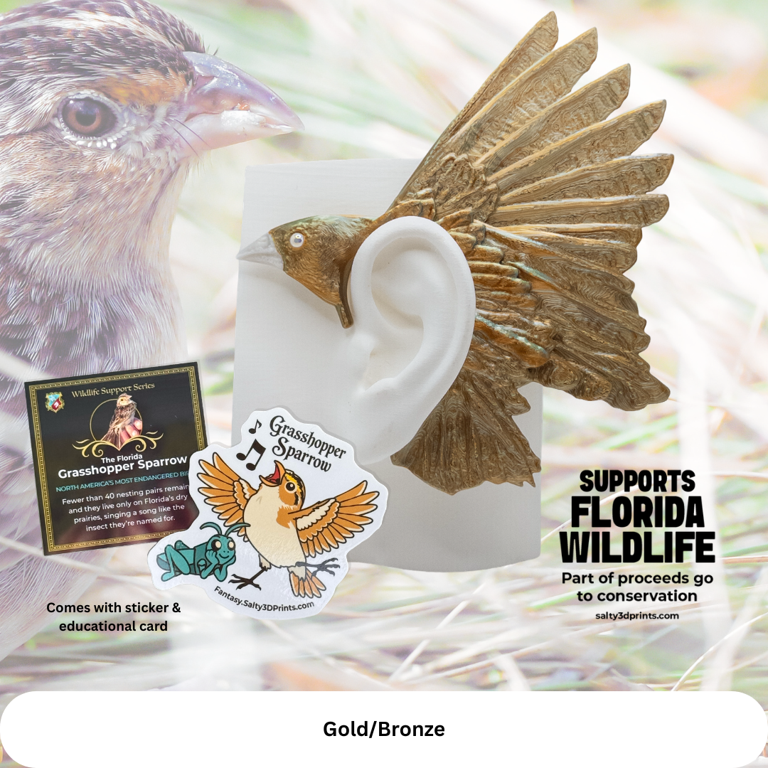 Florida Grasshopper Sparrow Earcuffs