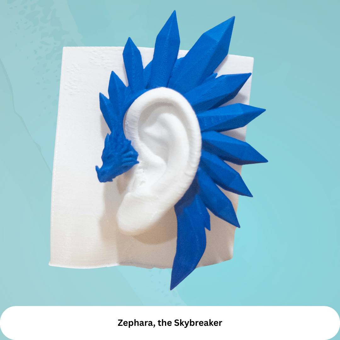 Crystal Dragon Ear Cuffs: Fantasy Cosplay Jewelry, No Piercing