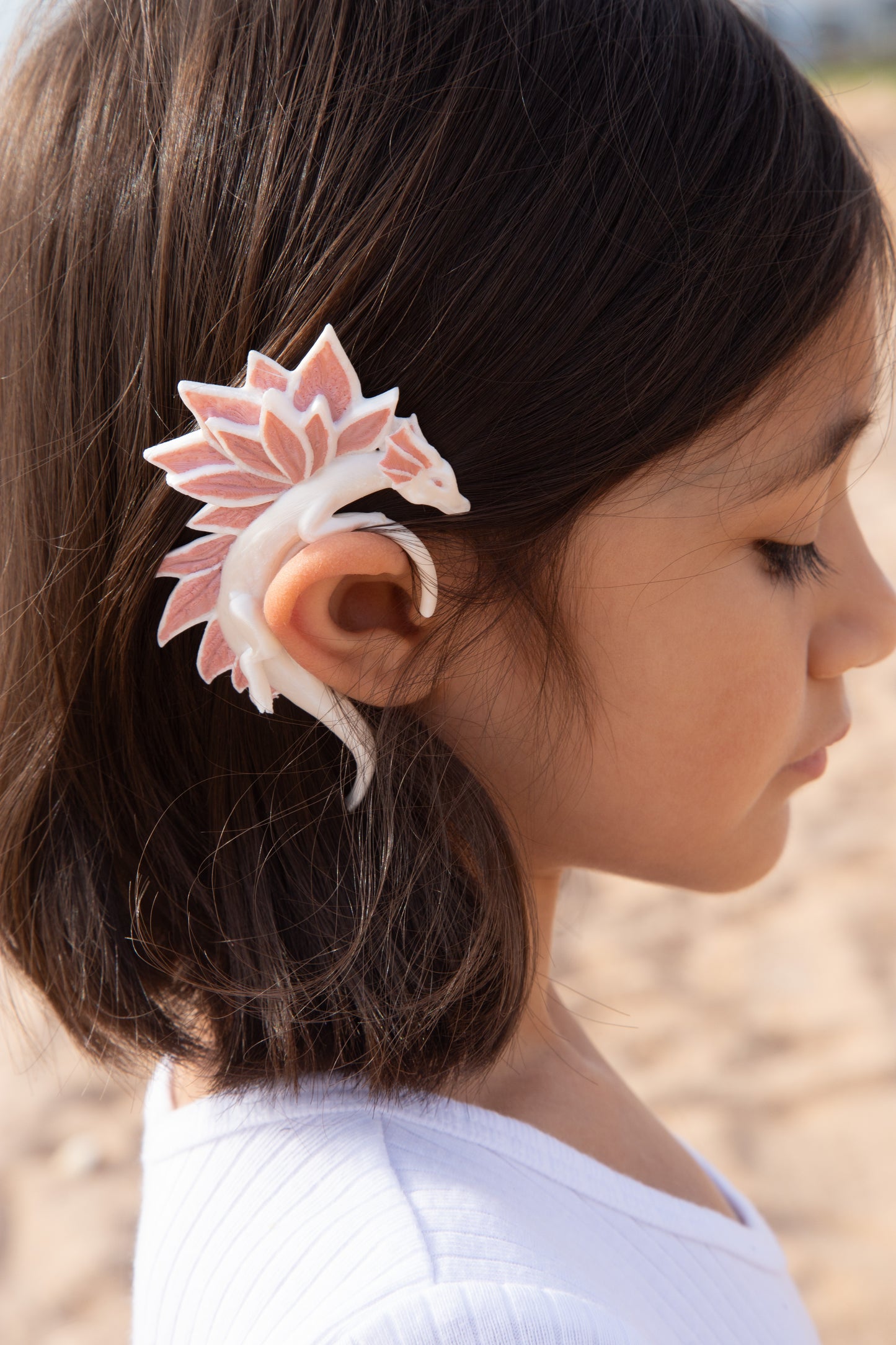 Lotus Dragons: Fantasy Cosplay Jewelry, No Piercing