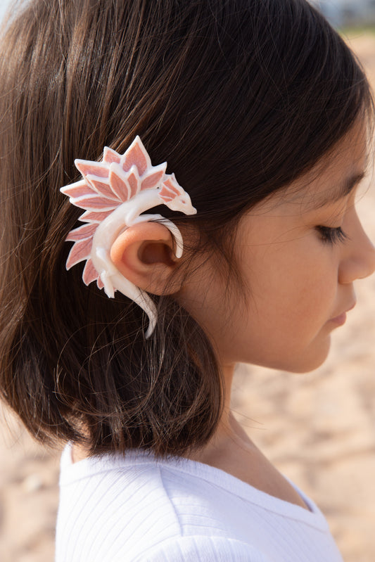 Lotus Dragons: Fantasy Cosplay Jewelry, No Piercing