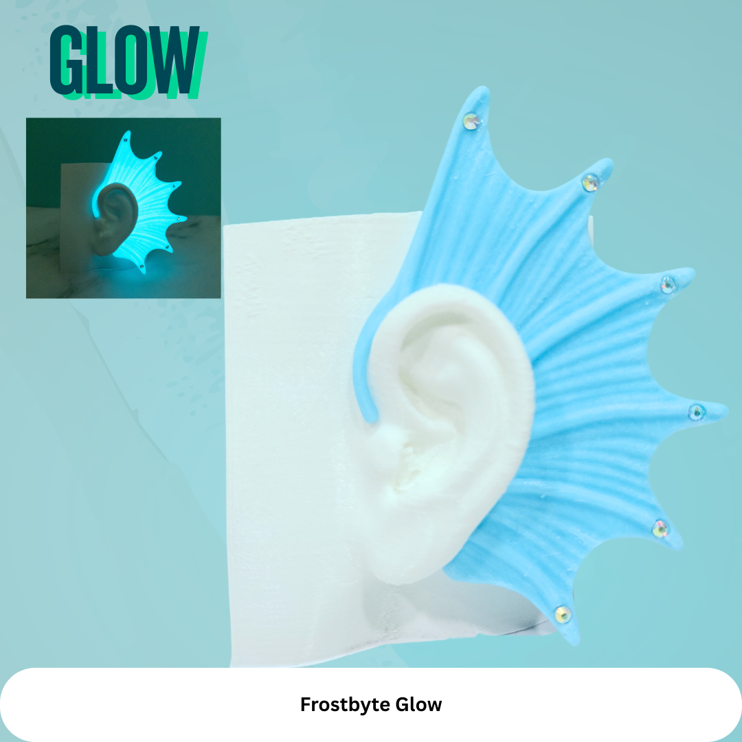 Mermaid Ear Cuffs: Crystal Fin,Fantasy Jewelry (Set of 2), No Piercing