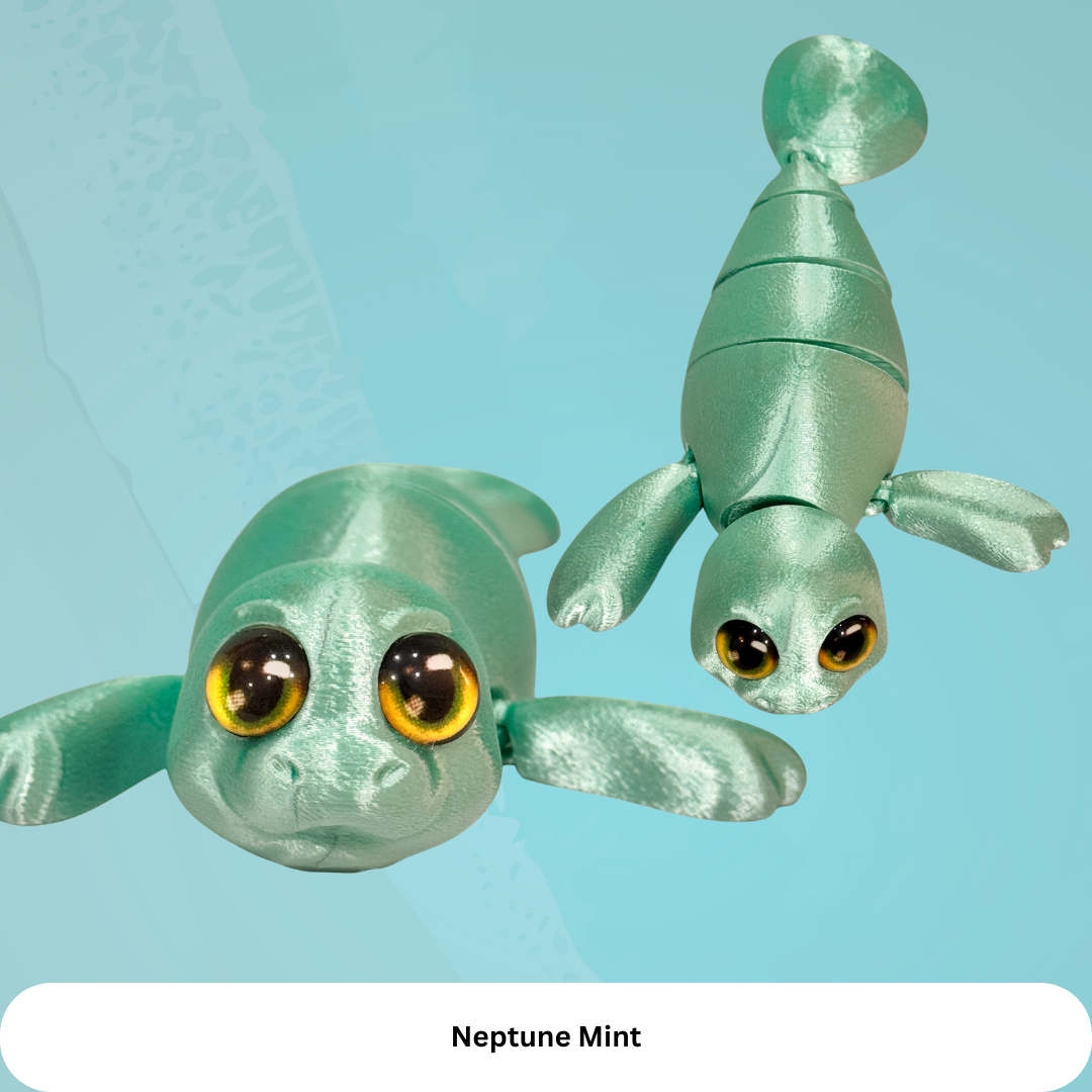 Smart NFC Flexi Manatee — Floating Toy + Tap-to-Learn Manatee Facts!