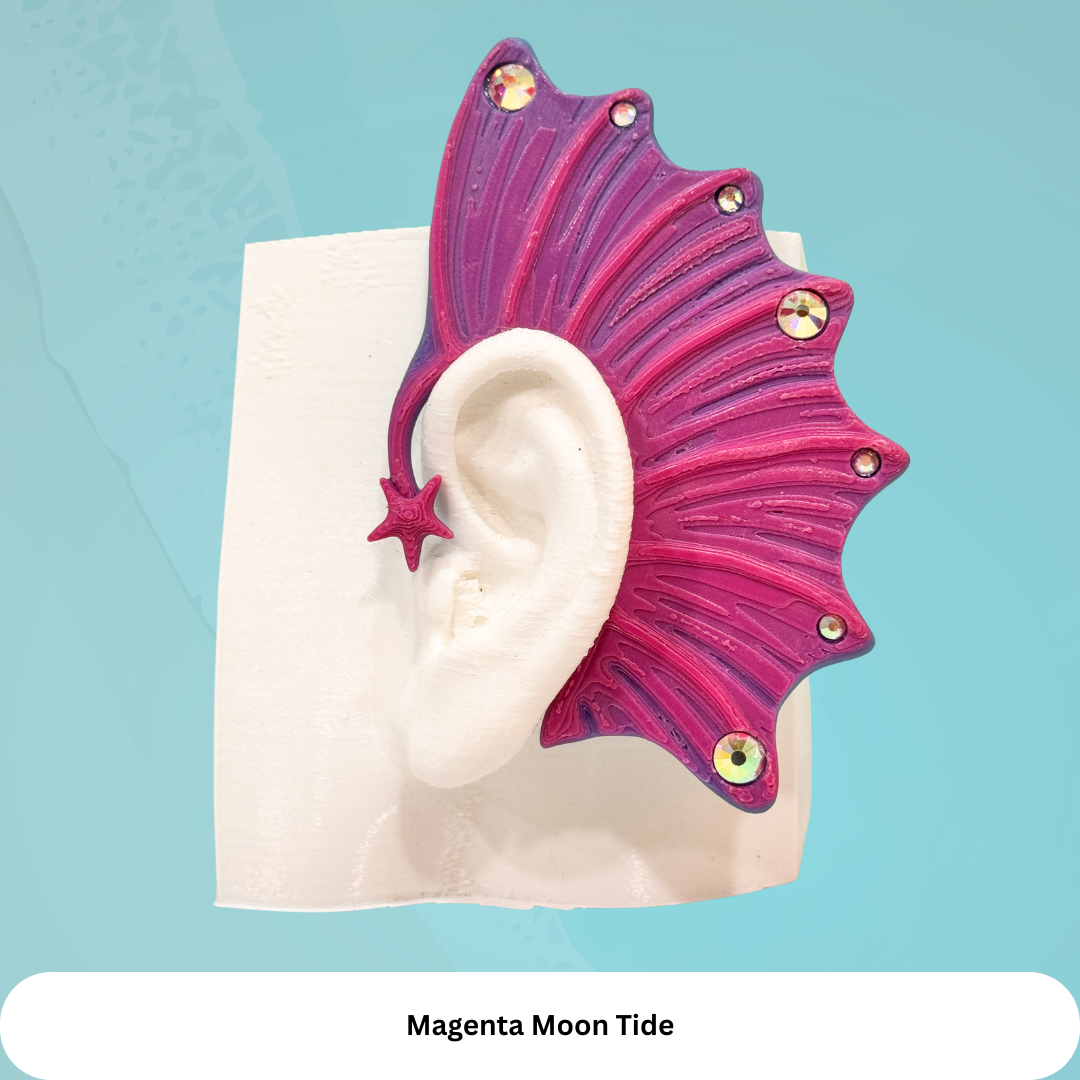 Mermaid Ear Cuffs: Starfish Mermaid,Fantasy Jewelry (Set of 2), No Piercing