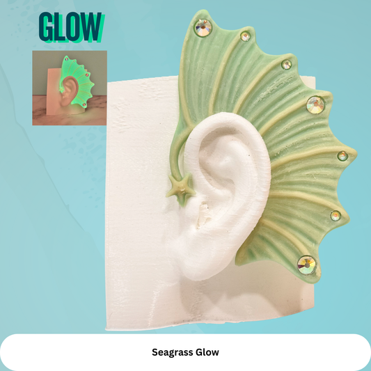 Mermaid Ear Cuffs: Starfish Mermaid,Fantasy Jewelry (Set of 2), No Piercing