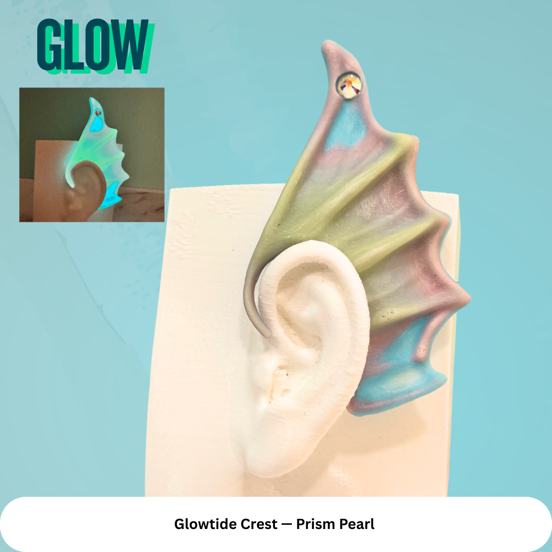 Fae-Fin Ear Cuffs (Set of 2): 3D Printed Mermaid Fae Jewelry