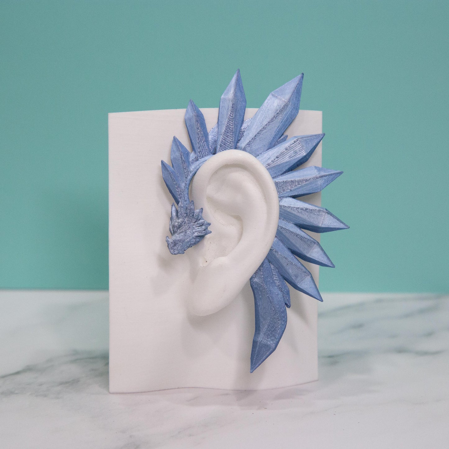 Crystal Dragon Ear Cuffs: Fantasy Cosplay Jewelry, No Piercing