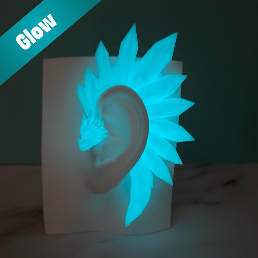 Crystal Dragon Ear Cuffs: Fantasy Cosplay Jewelry, No Piercing