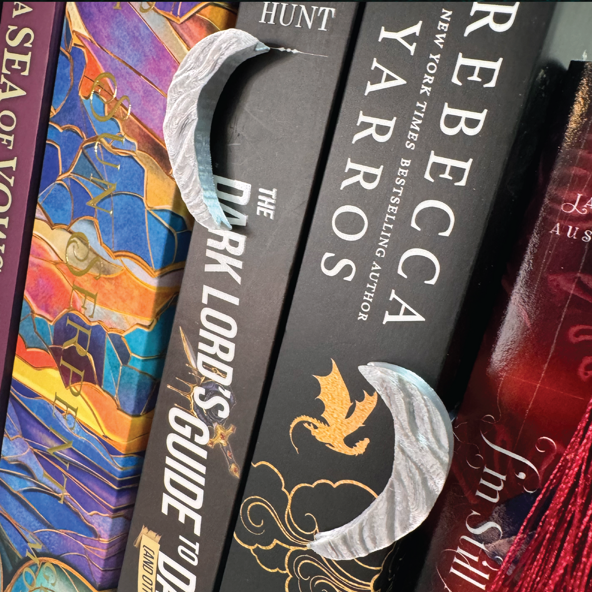 Crescent Moon Bookshelf Earcuff Display Inserts | Set of 2
